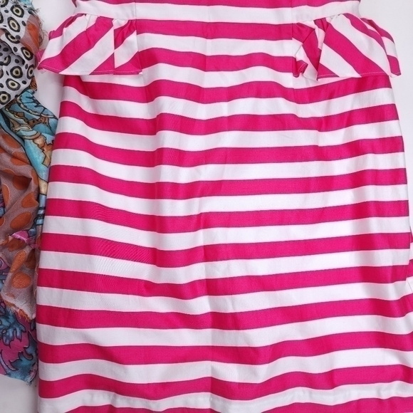 Lilly Pulitzer Red White Stripe Cotton Barbiecore Dress Sz 8 - Picture 5 of 15